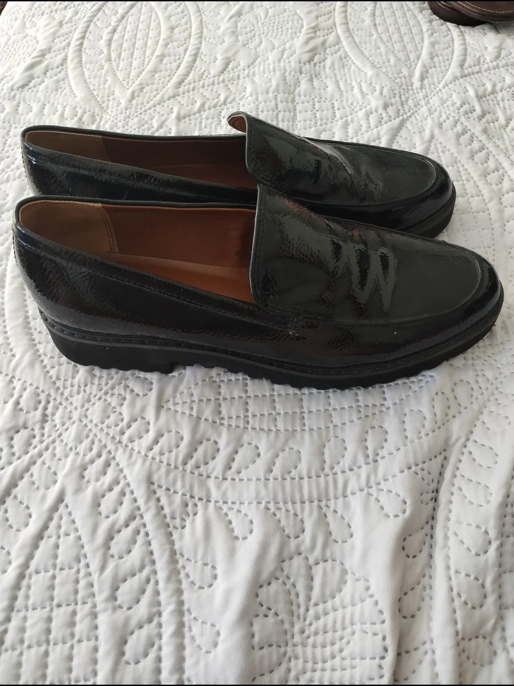 Franco Sarto Women’s Black Patent Leather Loafers